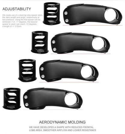 New Style Carbon Fiber Bicycle Stem for Road Bikes Available in 80 90 100 110 120 130mm Lengths