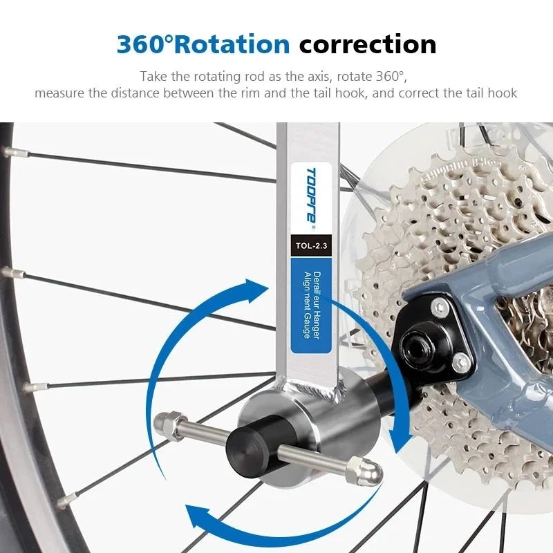 TOOPRE Bicycle Derailleur Hanger Alignment Gauge Professional Tool Measure Straighten Dropout Repair DAG-2.2 MTB Road Bike Tools
