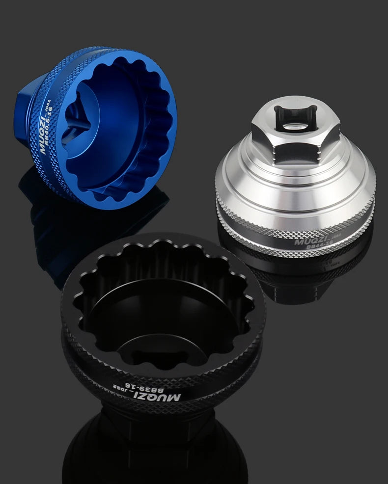 MUQZI Bottom Bracket Install Removal Tool 12/16-Notch Fits 39mm/40.5mm/44mm/45.6-46.6mm Outer Diameter BB Cups