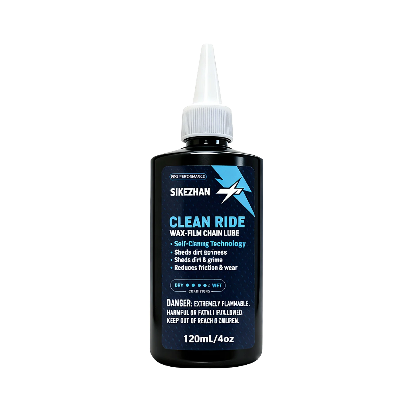 120ml Bike Chain Lube, Wax-Based Bicycle Lubricant for MTB & Road Bike, Anti-Rust, Reduces Wear, Quiet Smooth Ride & Repels Dirt