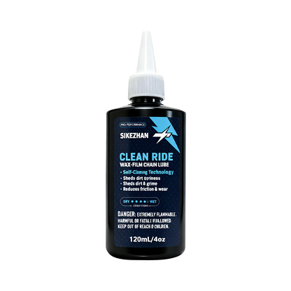 120ml Bike Chain Lube, Wax-Based Bicycle Lubricant for MTB & Road Bike, Anti-Rust, Reduces Wear, Quiet Smooth Ride & Repels Dirt