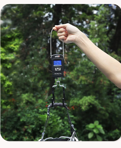 Super B 50Kg 10g Hanging LED Digital Scale Measure Max 50KG Electronic Scale Double Hook Design Easy to Operate for Bike Repair