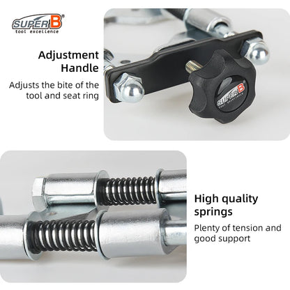 SUPER B Bicycle Repair Tools Crown Race Remover for 1", 1-1/8", 1-1/4" and 1-1/2" Fork with Replaceable Blades Design