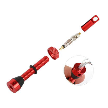 2pcs Bike Tubeless Valve Stem 40mm 44mm 60mm with Integrated Presta Valve Core Removal Tool Cap For MTB Road Bicycle Tire Rim