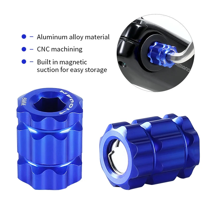 Magnetic Bicycle Crank Installation Tool for Removing and Installing Crank Arm Adjustment Caps Bicycle Repair Tools