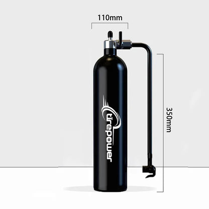 1.3L MTB Road Bike Tubeless Tire Inflator Tyre Air Booster Black Air bottle With Valve Gas Cylinder For Bike Tubeless 29" tire