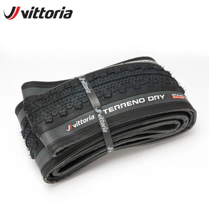 Vittoria Bicycle Road Tubeless Tire 700x33C/37C/40C TERRENO DRY Gravel Endurance 120TPI for Long Distance Cycling
