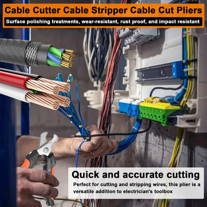 Cable Cutter Cable Stripper Cable Cut Pliers Electrician Wire Cutting Plier Portable Hand Tool Copper Wire Aluminum Wire Cutter