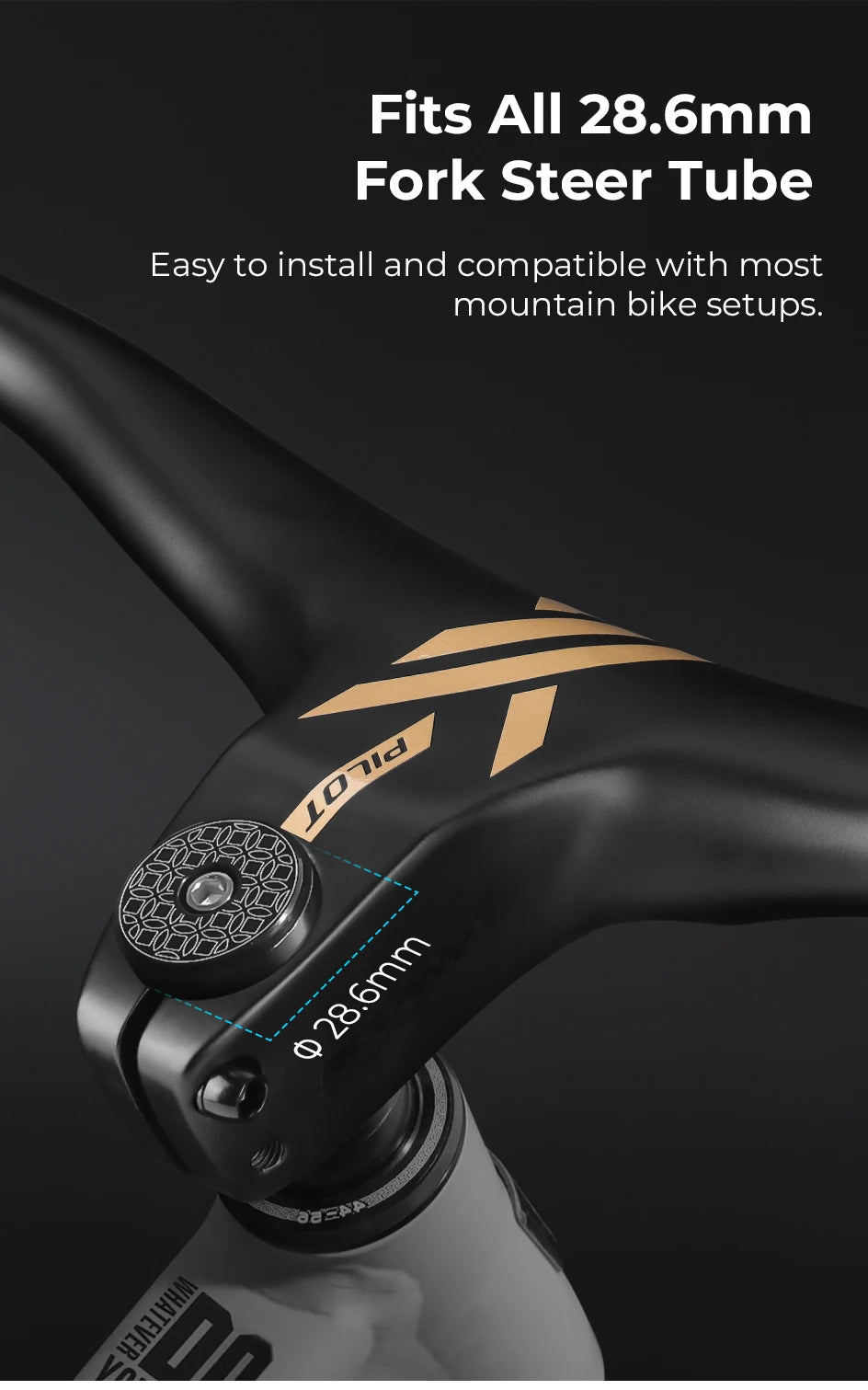 BOLANY Integrated Handlebar 775x90mm Aluminum Alloy 28.6mm