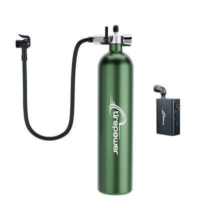 Tubeless Tire Inflator 1.2L Tubeless Bike Pump Max 200 PSI Tubeless Booster Compatible with Presta & Schrade Valves for Road MTB
