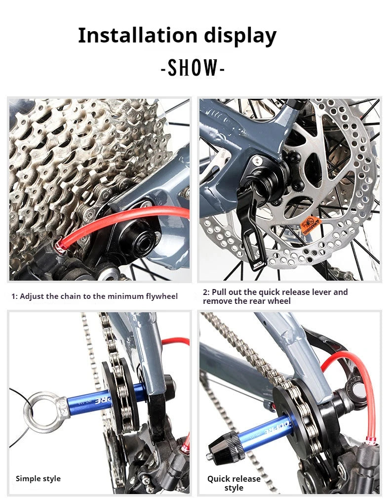 TOOPRE Chain Holder Virtual Flywheel Bicycle Mountain Road Washing Chain Chain Holder Tensioner Tool
