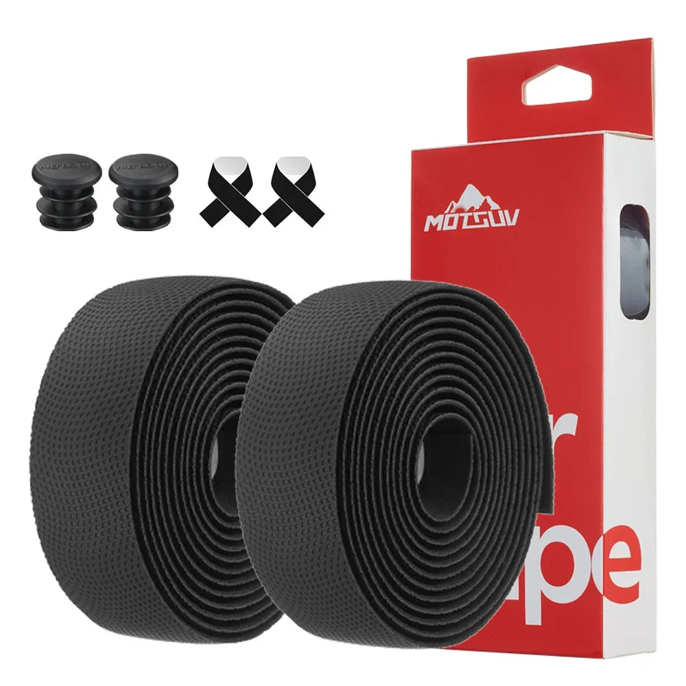 Road Bike Handlebar Tape Black Bar Tapes EVA/PU Soft Anti-Vibration Wrap Tape Durable Bar Bartape Anti-slip